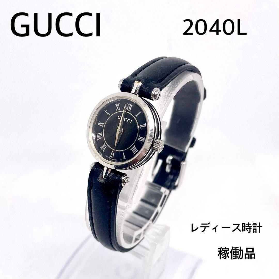 Used GUCCI Gucci 2040L Ladies Watch New Strap External Working Black