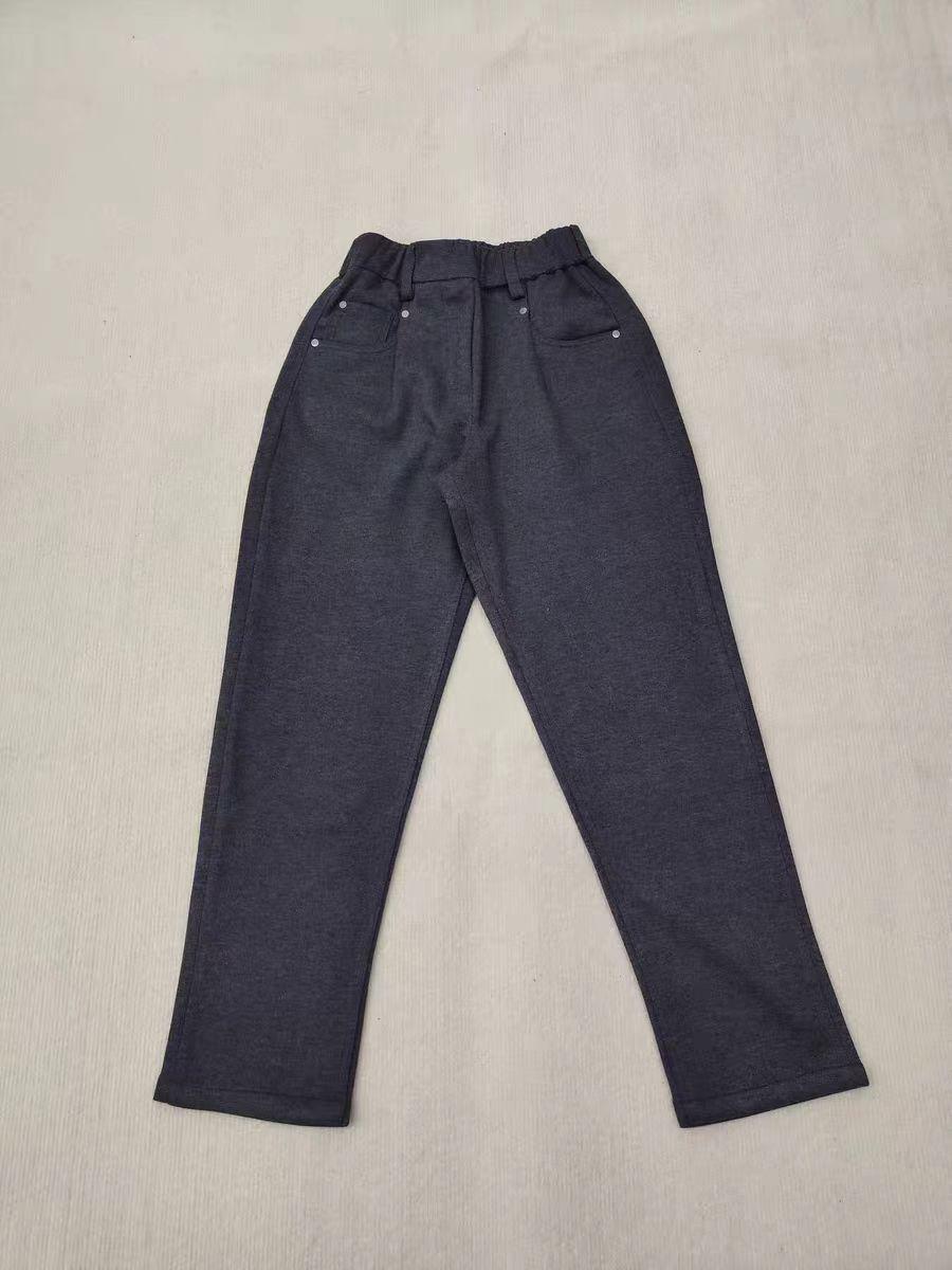 B&C Stylish Slimming Wool Blend Elastic Waist Trousers 36 серый