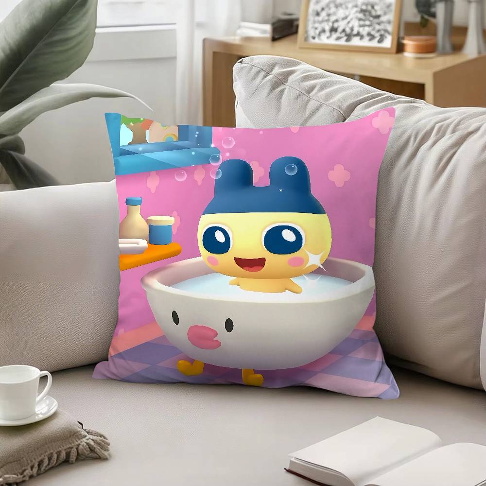

Cute TamagotchiS Pillow Case Sofa And Living Room Decorative Cushion Covers Dustproof And Miteproof Invisible Zipper 40x40 cm