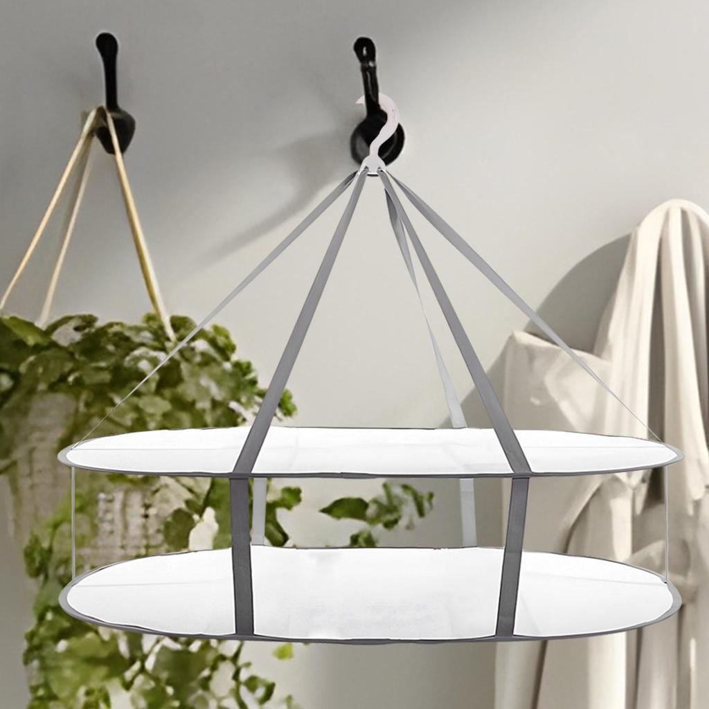 2/3 layers Folding Clothes Drying Rack Flat Foldable Clothes Drying Rack Mesh Large Dry Hanger Clothes drying net for Clothing