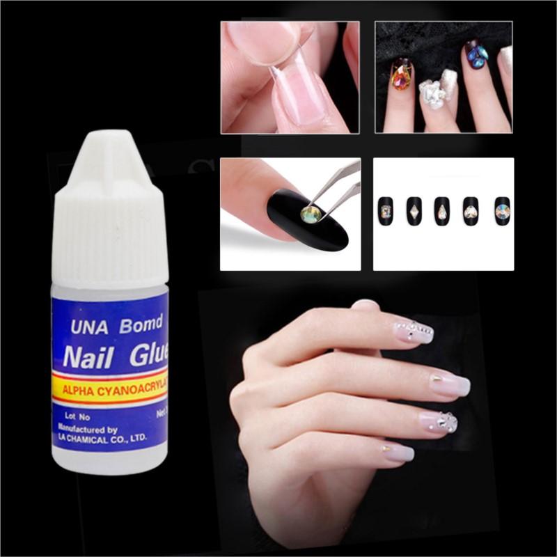 5Pcs Fast Drying Nail Art Glue Glitter UV Acrylic Rhinestones Press On Nails Strong Adhesive Nail Glue False Tips Manicure Tool
