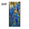 Static Cling Window Film Glass Sticker, Colored Flower Texture Film, UV Removable Decal Light Blocking Waterproof Dustproof for Home Decor Easy