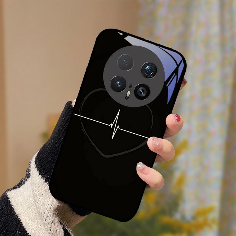 For Honor Magic8 8Pro Kılıf Temperli Cam Telefon Kapağı Lens Kamera Koruma Funda For Honor Magic 8 Pro Darbeye Dayanıklı Sert PC Capa
