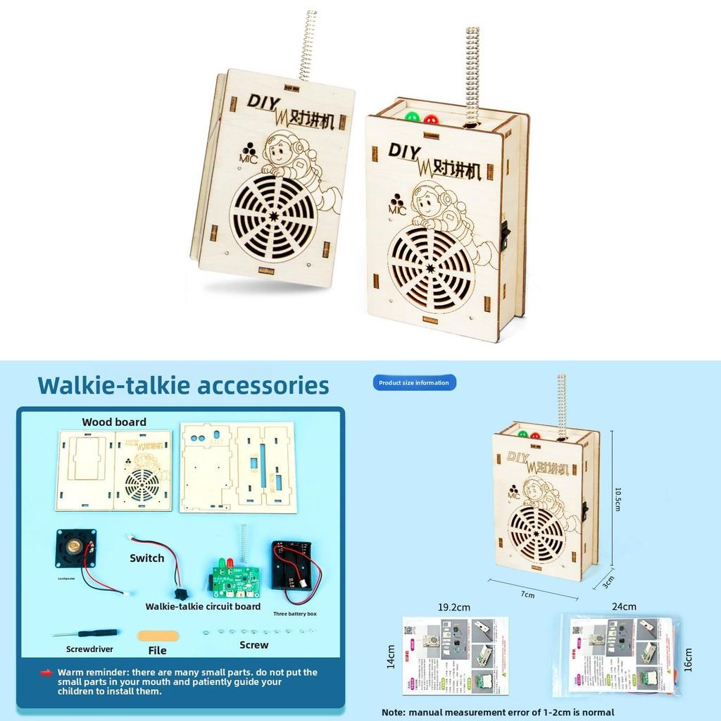 Scientific Experiment Diy Walkie Talkie Model Wireless Calling Stem Kids Craft Set