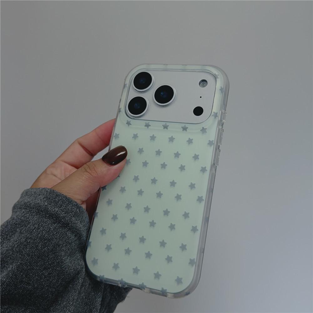 Korean Ins Style Starry Matte Case for iPhone 17 Pro/16PM/15 Pro - Women's Model