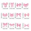 12/24pcs Pink Bowknot Cupcake Toppers Bow Tie Cake Inserts Birthday Party Wedding Party baby shower Cake Decoration Supplies