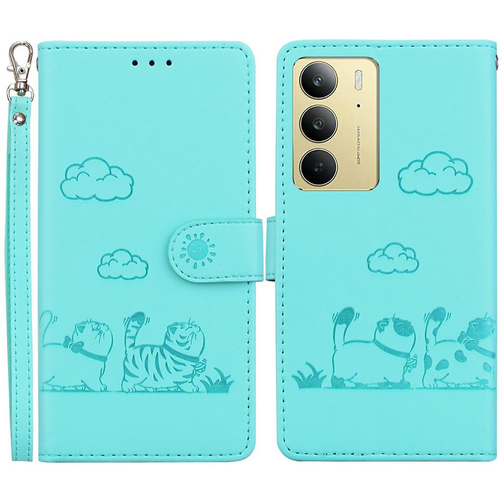For Realme C75 4G Case RFID Blocking Kitten Pattern TPU+PU Leather Phone Cover