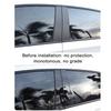8PCS Car Window Covers For Peugeot 2008 P24 MK2 2020~2024 2021 2022 2023 Black B C Column Pillar Film Stickers Tools Accessories