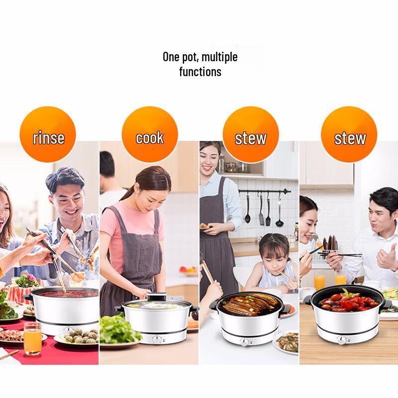 SUPOR 3L 1200W Multi-functional Electric Hot Pot CN Plug (adapter Included)