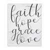Stupell Industries Faith Hope Home Family Inspirational Word On Wood Texture Design Wall Plaque, 12 X 18, Multi-Color