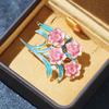 SKEDS Vintage Exquisite Flower Enamel Brooch Pin For Women Girls Fashion Elegant Floral Drip Oil Plant Accesssories Corsages