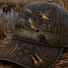 American Outdoor Style Headwear Vintage Hunting Baseball Cap, Duck Dog Pattern Hat, Breathable Moisture Casual Camping Sun Hat Wicking Adjustable Cap