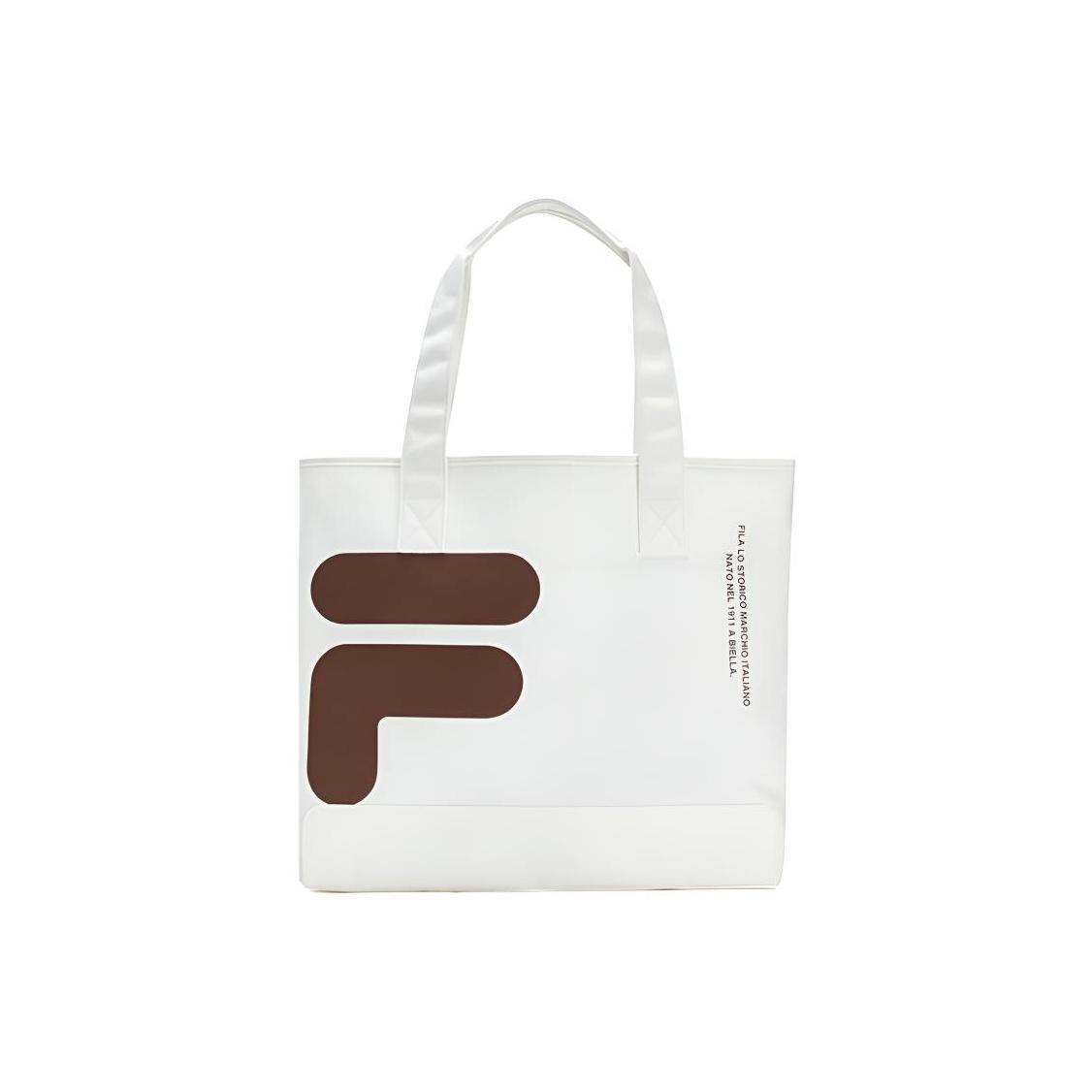 FILA Logo Canvas Tote Bag Unisex tote bags White U2F240271 White
