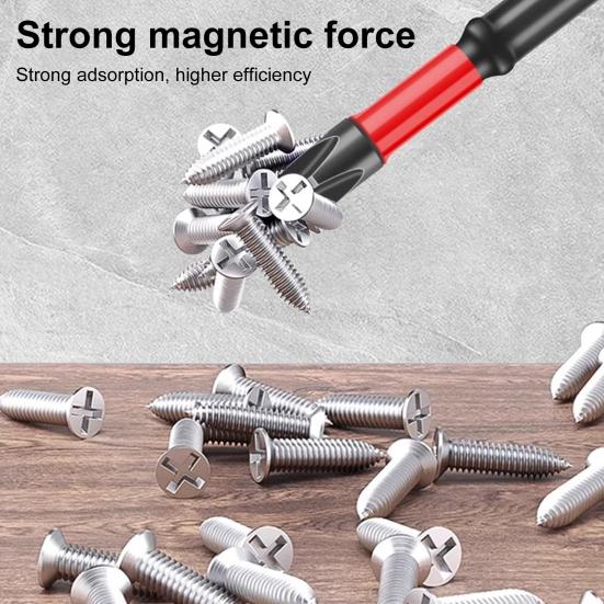 Impact Screwdriver Bit Set Rustproof Corrosion Resistant Magnetic Slotted Heads 1/4 Inch Hex Shank Cross Slot Screw Driver Drill Bits