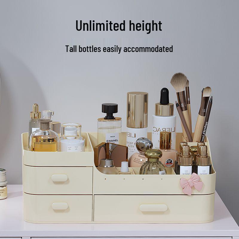 Drawer-Style Makeup & Skincare Organizer with Multi-Grid Compartments