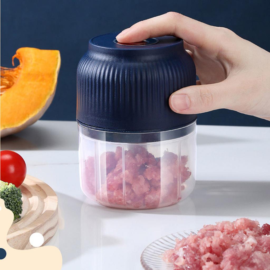 Elektrisk matberedare Portabel vitlökspress Köttkvarn 300ml Grönsakshackare Mosa-maskin Köksredskap Uthållig