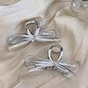 Women's Silver Ribbon Y2K 2size Hair Clip
