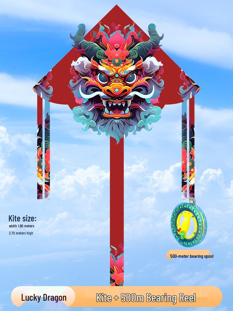 Lucky Dragon Kite: High-End, Easy-Fly Breeze for Kids & Adults with Line Wheel
