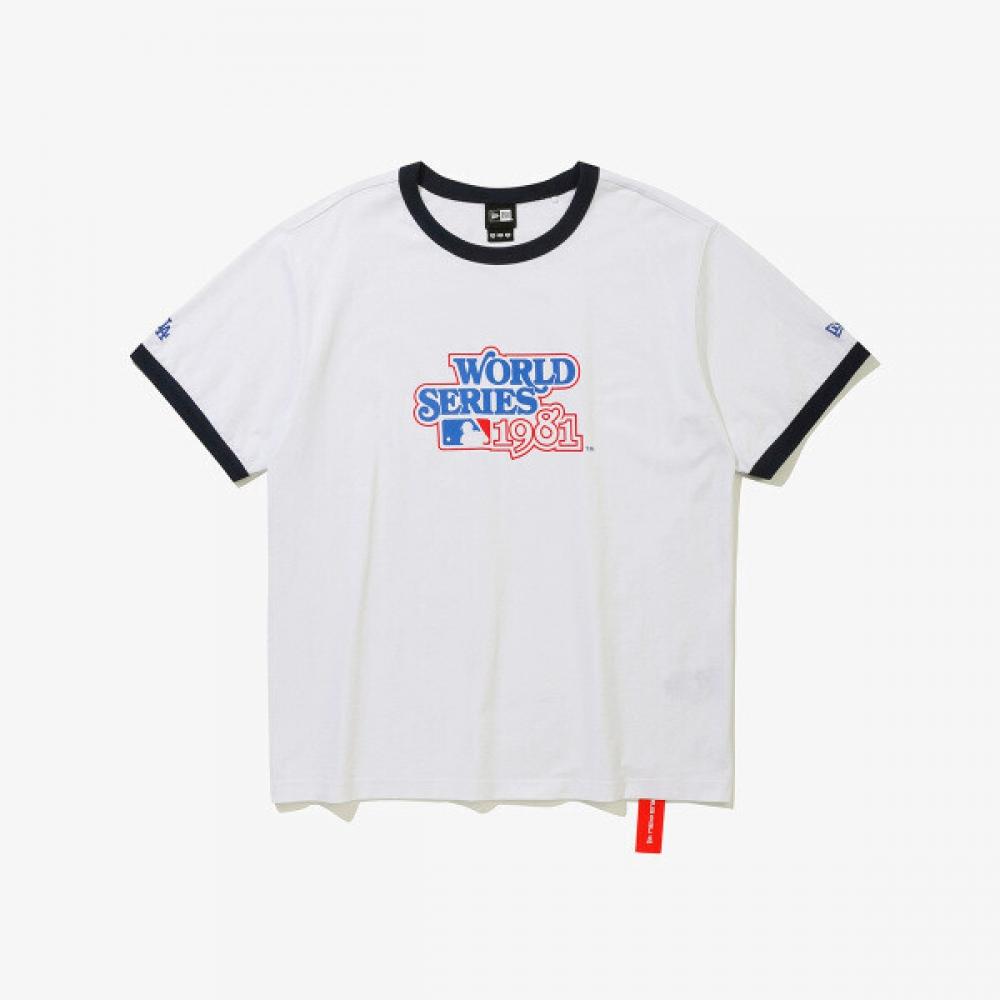 

New Era Mlb La Dodgers World Series Ringer T shirT whiTe 15147506 white/L