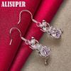 925 Sterling Silver Cat AAA Zircon Drop Earring Jewelry