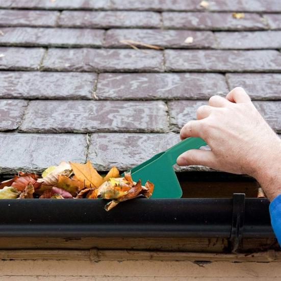 Renneskuffe Renseverktøy for takrenner med håndtak Håndholdt verktøy for fjerning av løv og annet avfall for grøfter, takvinduer og hagerengjøring