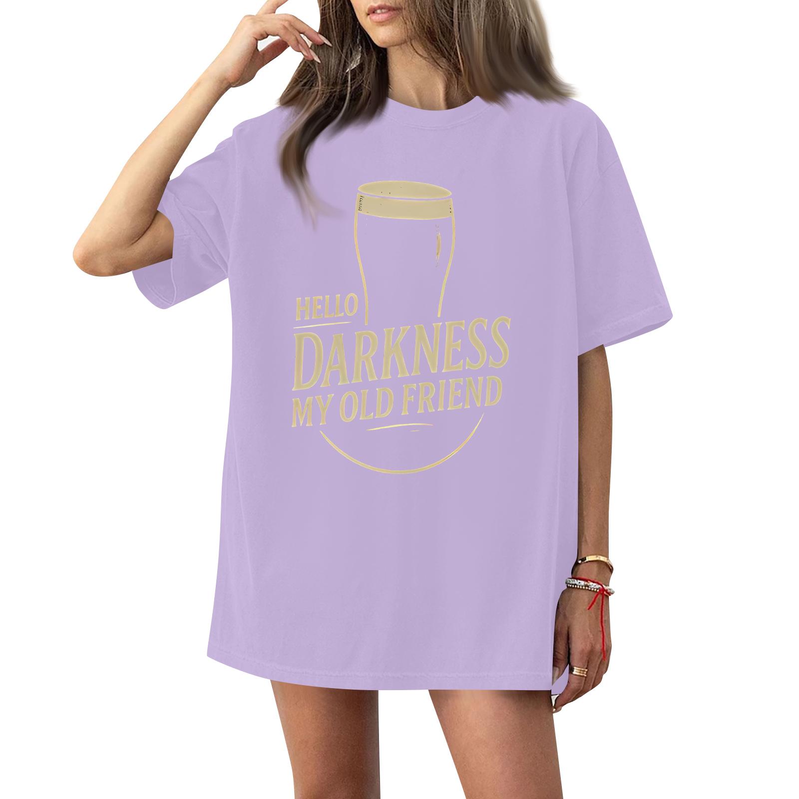 Women s Casual Fashion Round Neck St. Patrick Print Short Sleeve T-Shirt Top L