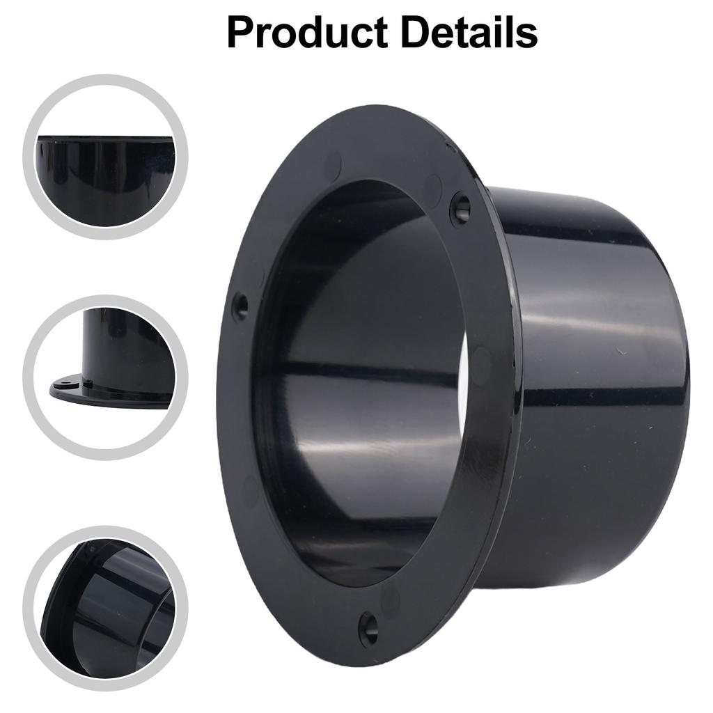 ABS Pipe Connector Round Flange Ventilation Connector For HVAC Duct  Exhaust Fan Kitchen Bathroom Airflow