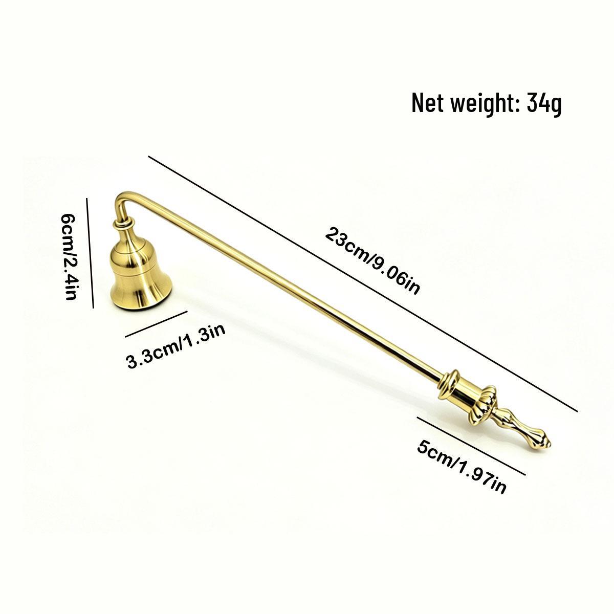 European Retro Metal Candle Snuffer with Handle - Handheld Candle Extinguishing Tool and Gift.