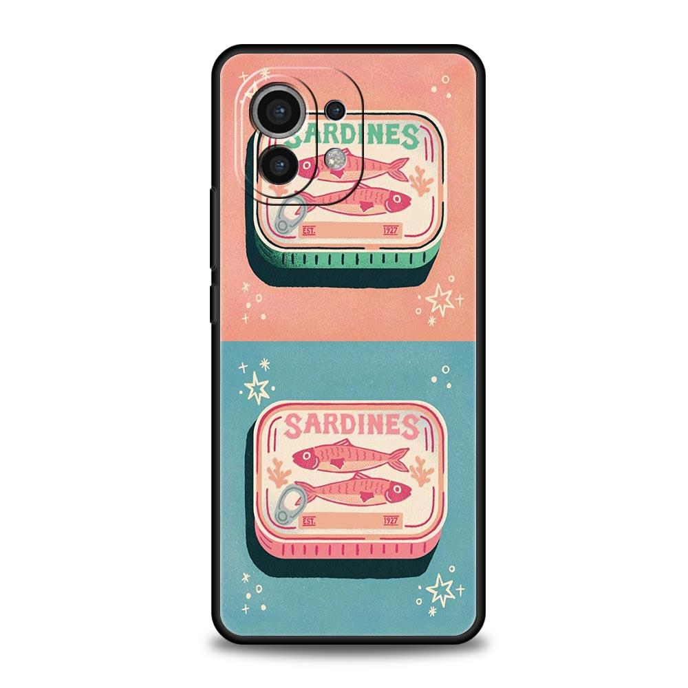 

Sardines Canned Phone Case For Xiaomi Mi 15 14 14T 13T 12T Pro 12 13 11 Lite 5G 11T Poco X6 X7 X5 Pro Soft TPU Cover Xiaomi 15