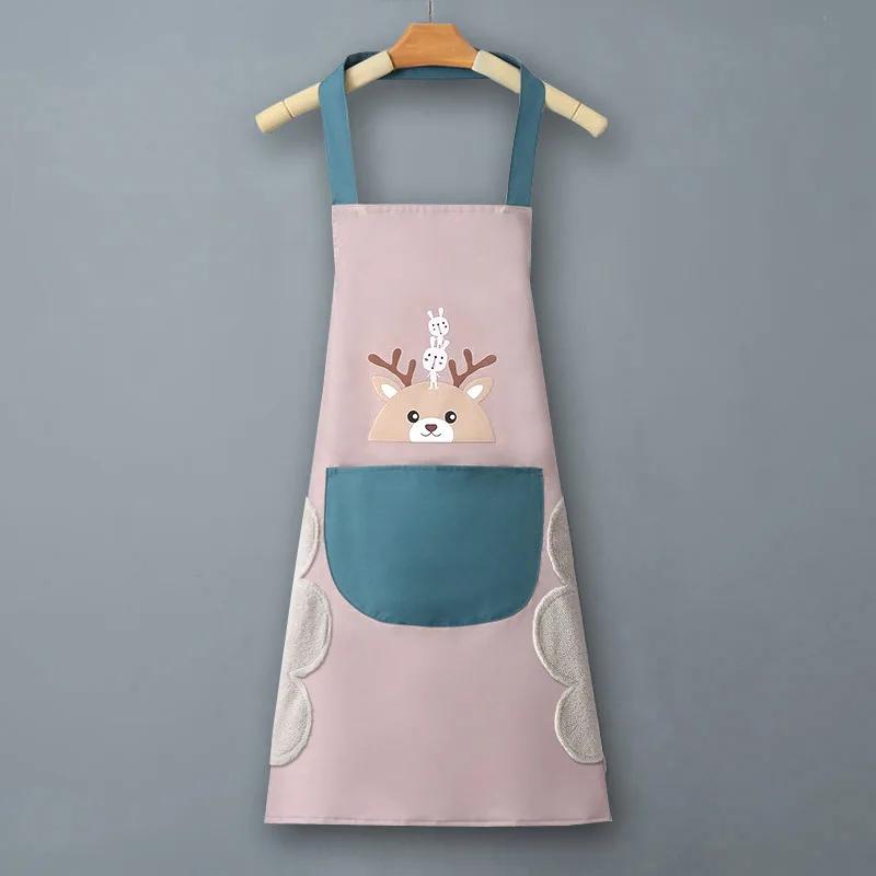 Home-use Washable Kitchen Apron for Cooking Waterproof and Oil-proof Fashionable for Men and Women Adult Workwear