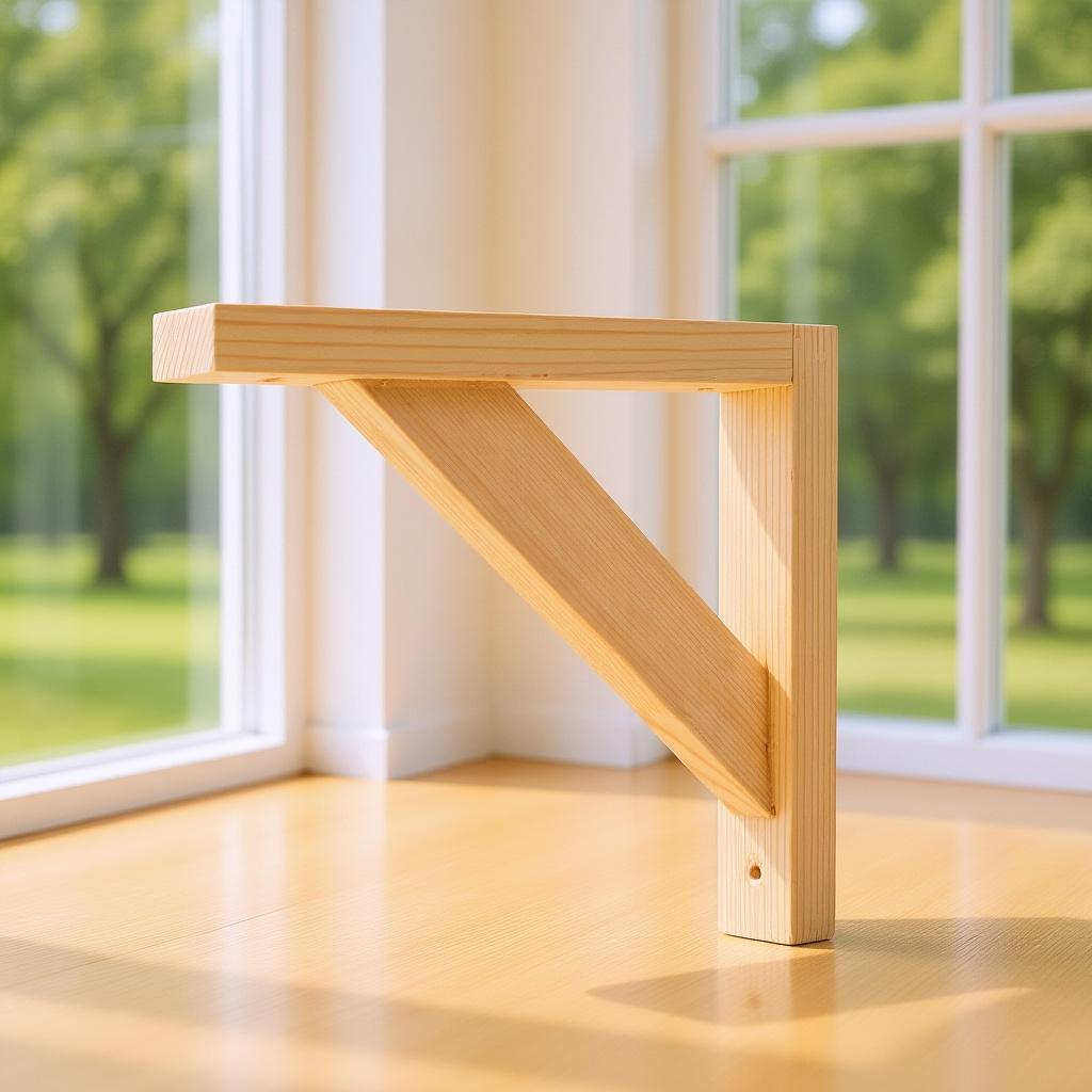 Wooden Shelf Brackets Triangle Wall Mounted Corner Braces Floating Shelf Support Hardware for Home Office