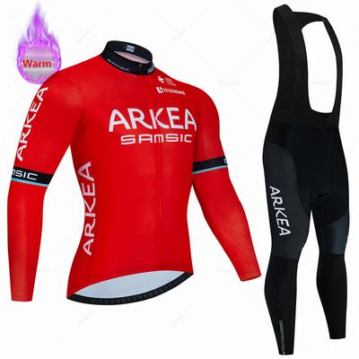 Arkea-Thermal-Fleece-Radtrikot-Set 2026, Fahrradbekleidung, Outdoor-Radbekleidung, MTB-Radbekleidung, Bib-Hose-Set, Winter
