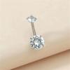 7Pcs Stainless Steel Zircon Navel Ring Set Beach Body Piercing Jewelry Gift For Women