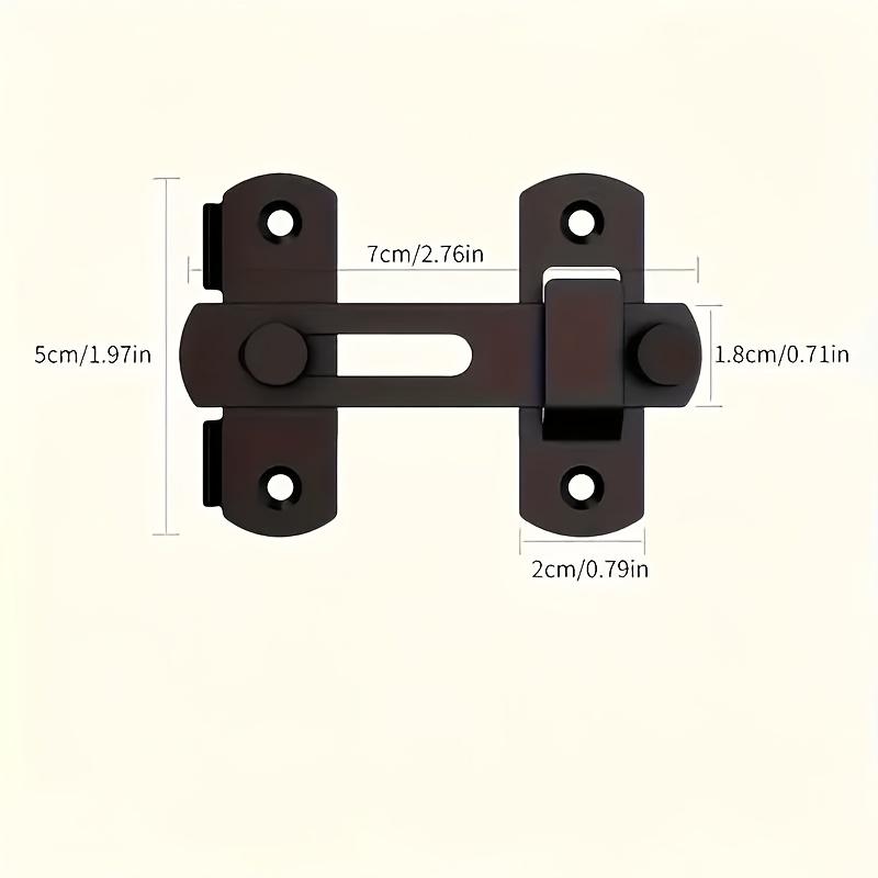 

6Pcs Stainless Steel Barn Lock Set: 2 Door Latches + 4 Screws, Fits Shoe Cabinet & Tool Cabinet чёрный