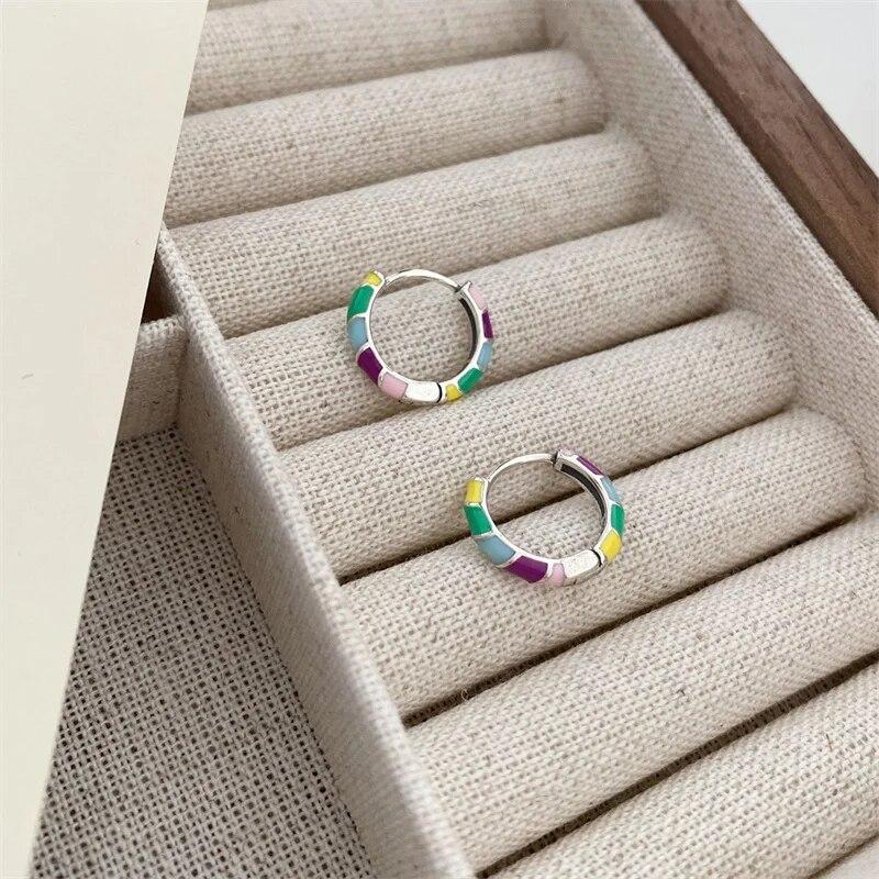 Rustfritt stål glatt metall Chunky Hoop øredobber for kvinner Jenter Mote Runde sirkel bøyler Statement øredobber Punk smykker