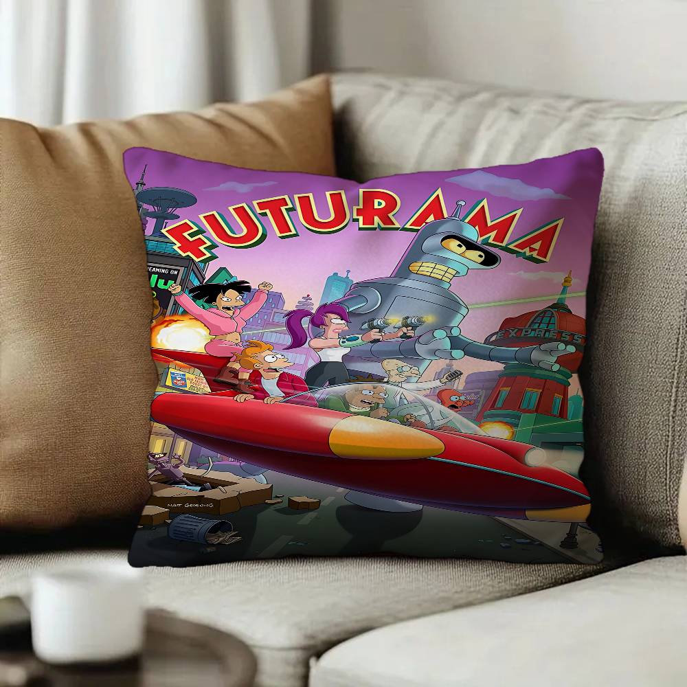 Anime Movie Bender Ffuturama Personalized Pillow Cover Kids Bedroom Wild Party Decor Pillowcase kid Birthday shower Gift