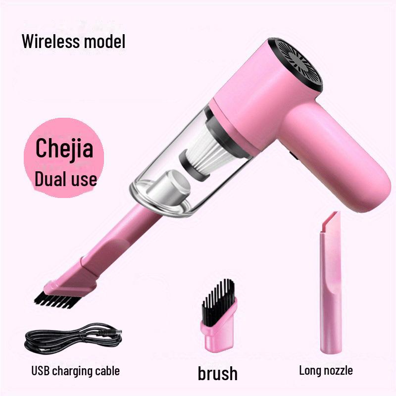 Výkonný bezdrátový vysavač do auta pro dvojí použití pro nabíjení doma a v autě, vnitřní ruční mini