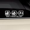 Reflective Cartoon "Don't Touch My Car" Decorative Stickers for Car Body and Glass.