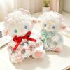 Cute Lamb Plush Toy With Lace Dress And Bow 4 Styles Soft Fluffy Sheep Doll With Scented Beads For Gifts.