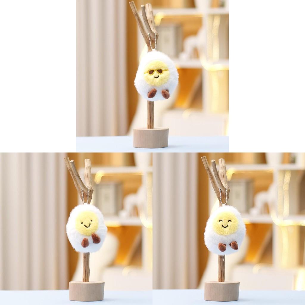 Boiled Plush Egg Doll Cartoon Keychain Bag Decoration Pendant Gift Toy Cute