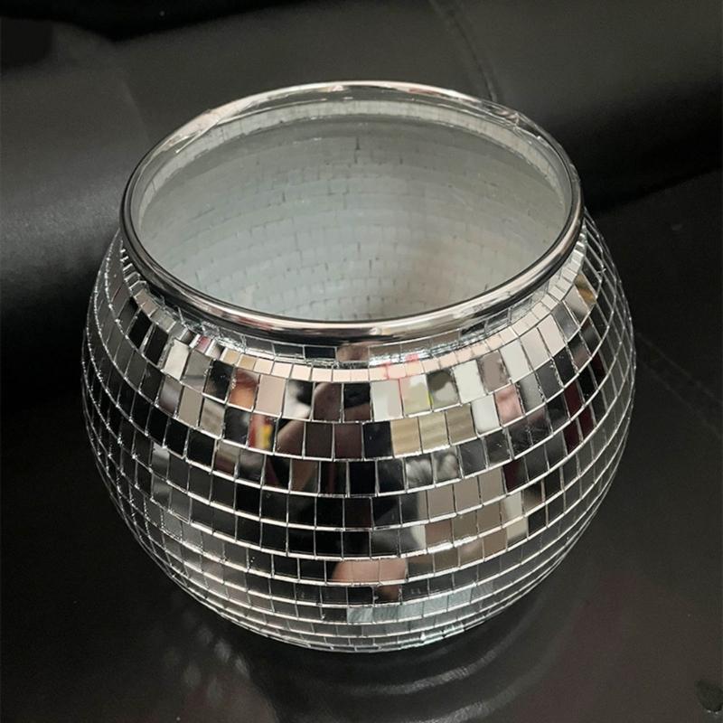 Parties Wine Bucket Beverage Tub Discos Mirrored Ice Bucket Fashion Drinkware for Parities, Summer Gatherings