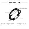 Leather Rope Bracelet Y2k Style Bracelets Black Hand Accessories for Man Stainless Steel Jewelry Thailand ALN25122978