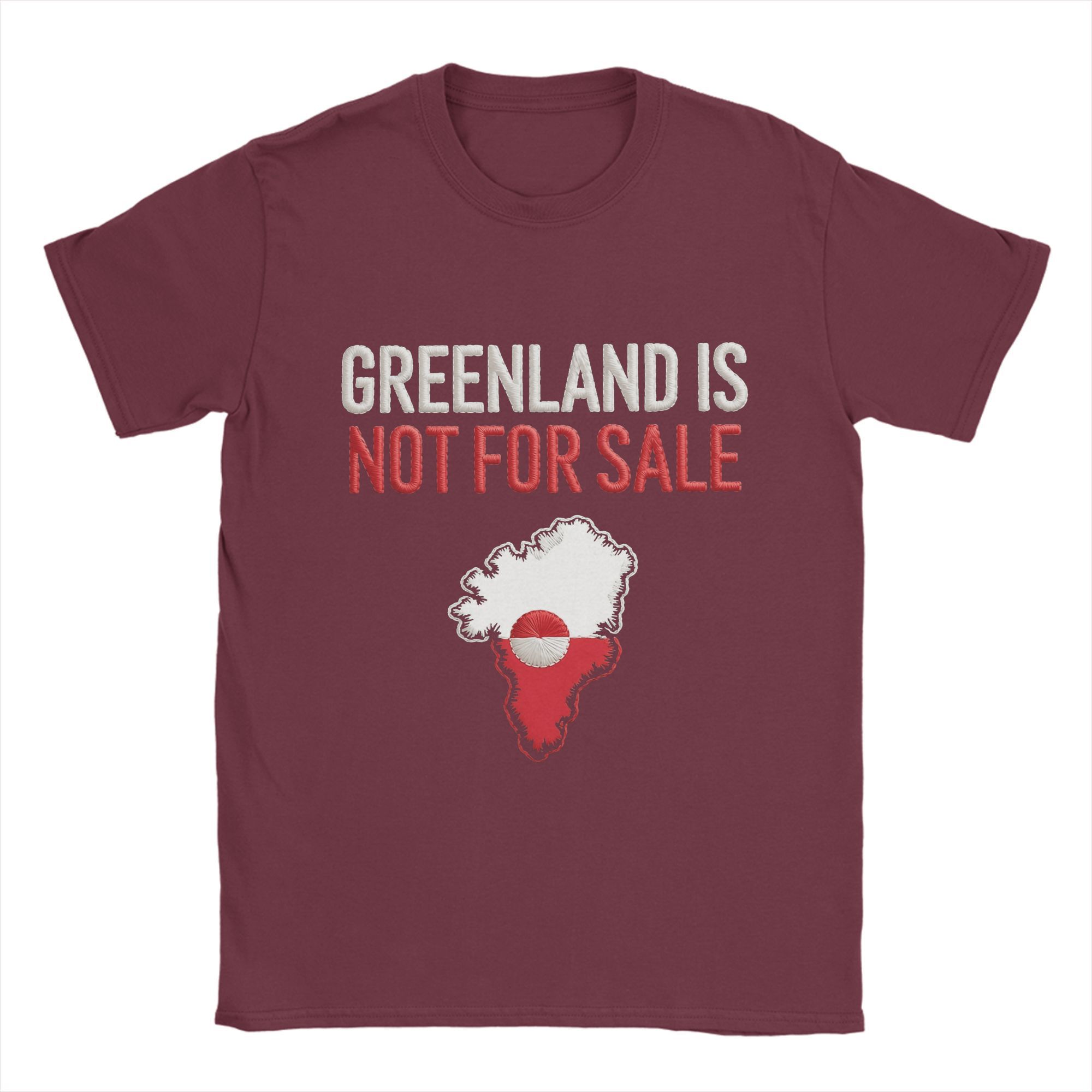 

Гренландія Не Продається Чоловіча Бавовняна Унікальна Футболка з Круглим Вирізом Футболки з Коротким Рукавом Одяг Подарунок M