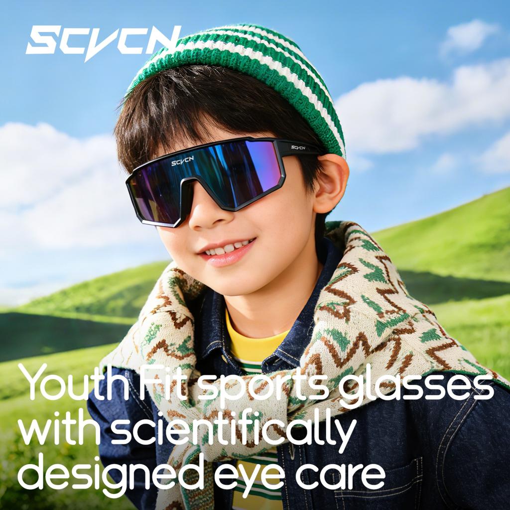 SCVCN Kids Proctive Glasses Sports Sunglasses UV400 Boy Baseball Glasses Cycling Outdoor Eyewear Running Hiking Sunglasses 2026