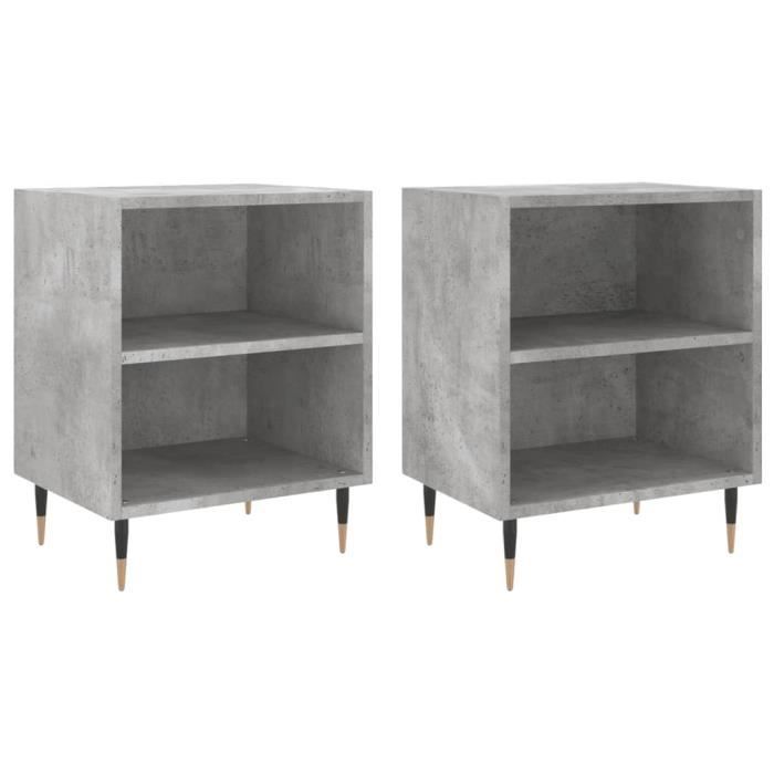 VidaXL Bedside Tables 2 Pcs Concrete Grey 40x30x50 Cm Engineered Wood 826773