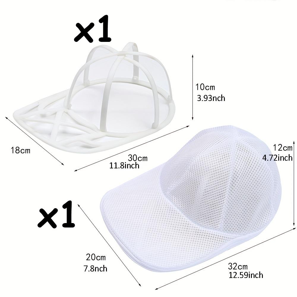 

2pcs/set White Honeycomb Grid Baseball Cap Storage Bags -Oval Hat Cleaner with Airflow Design, Anti-Deformation Protection
