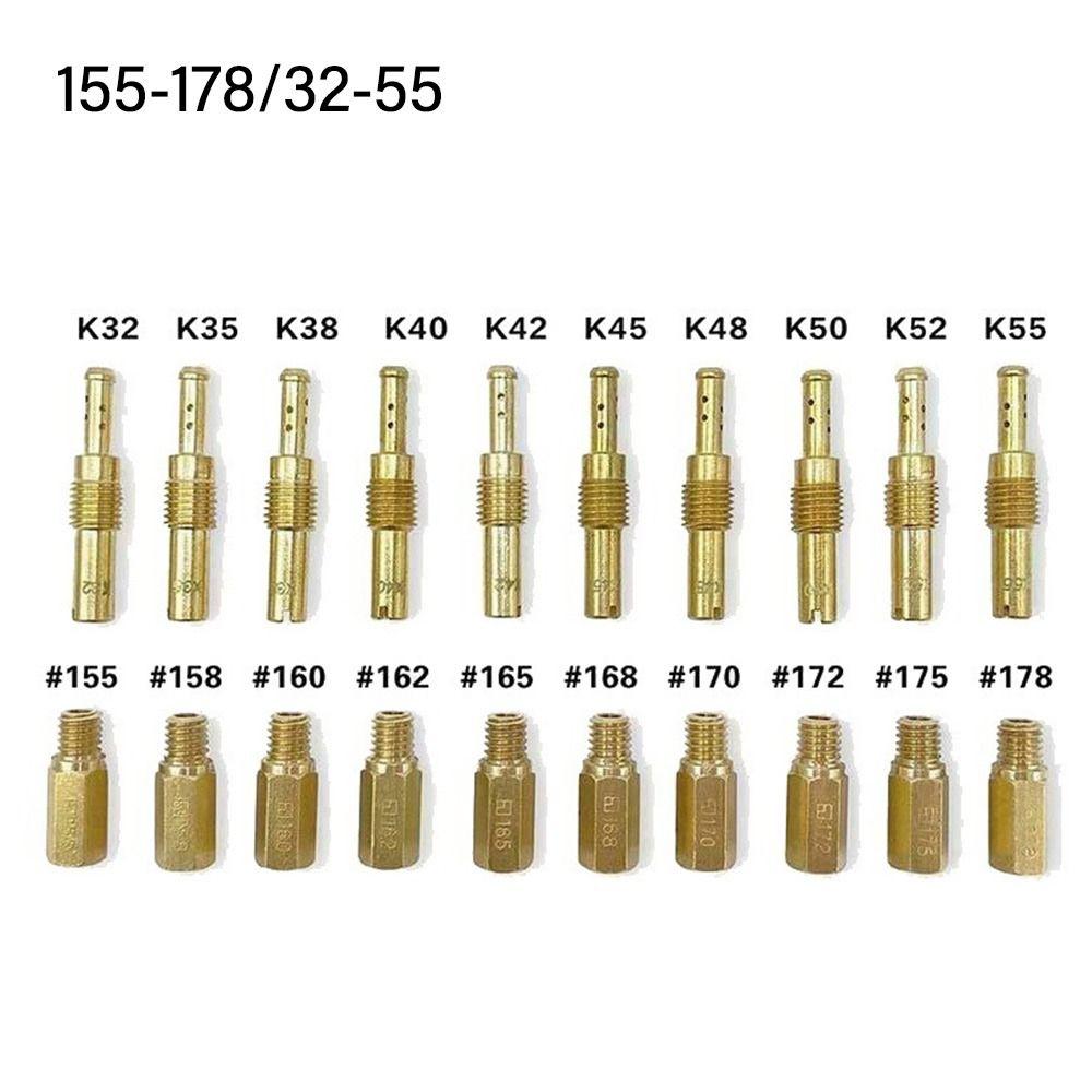 20PCS Modification Accessories Main Jets Yellow Slow Pilot Jets for PWK/PWM/PE/PD/FCR/PJ