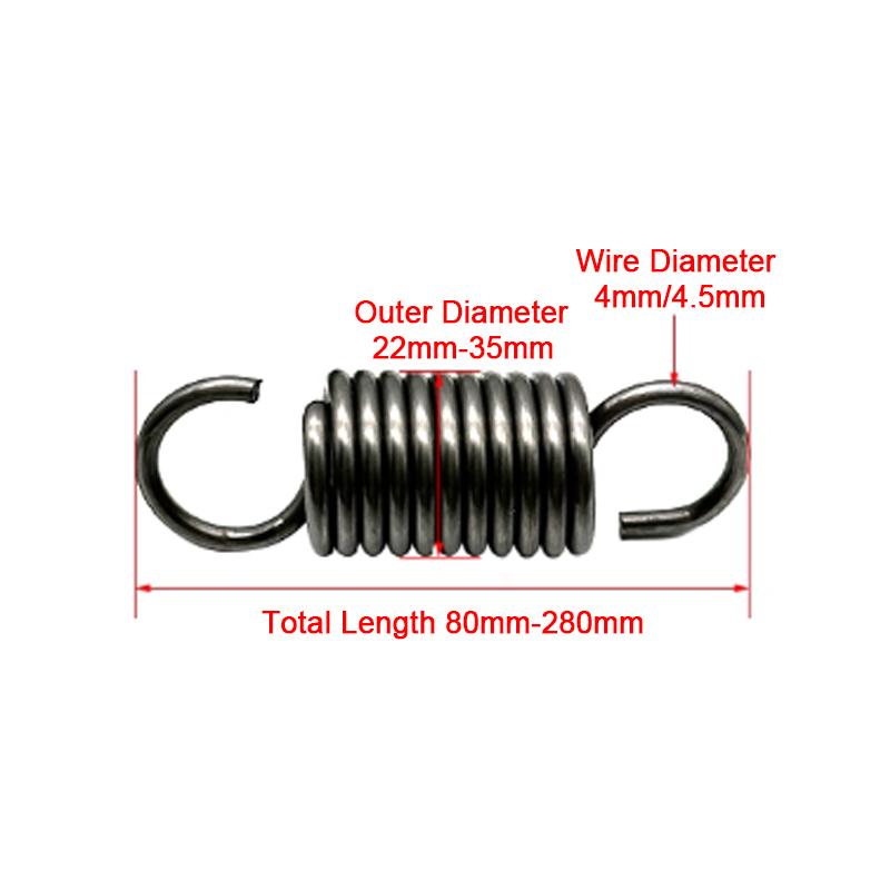Wire Diameter 4mm/4.5mm Expansion Springs Extension Tension Spring Outer Dia 22mm/25mm/30mm/30.5mm/35mm Length 80mm-280mm