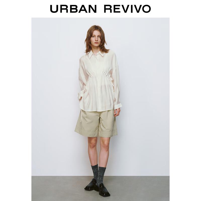 Women s Casual Viscose Drawstring Long Sleeve Shirt S