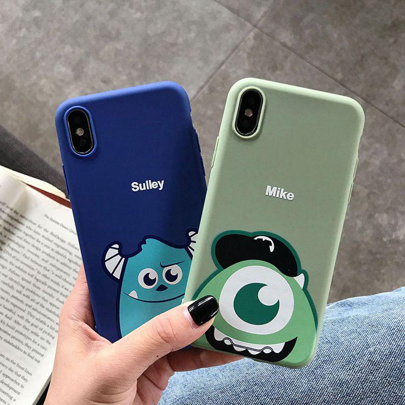 

Монстры Мультфильм Шаблон Мягкий TPU Телефон Дело для iPhone 5s 6SPlus 7 XS Макс 8 8plus XR Обложка
